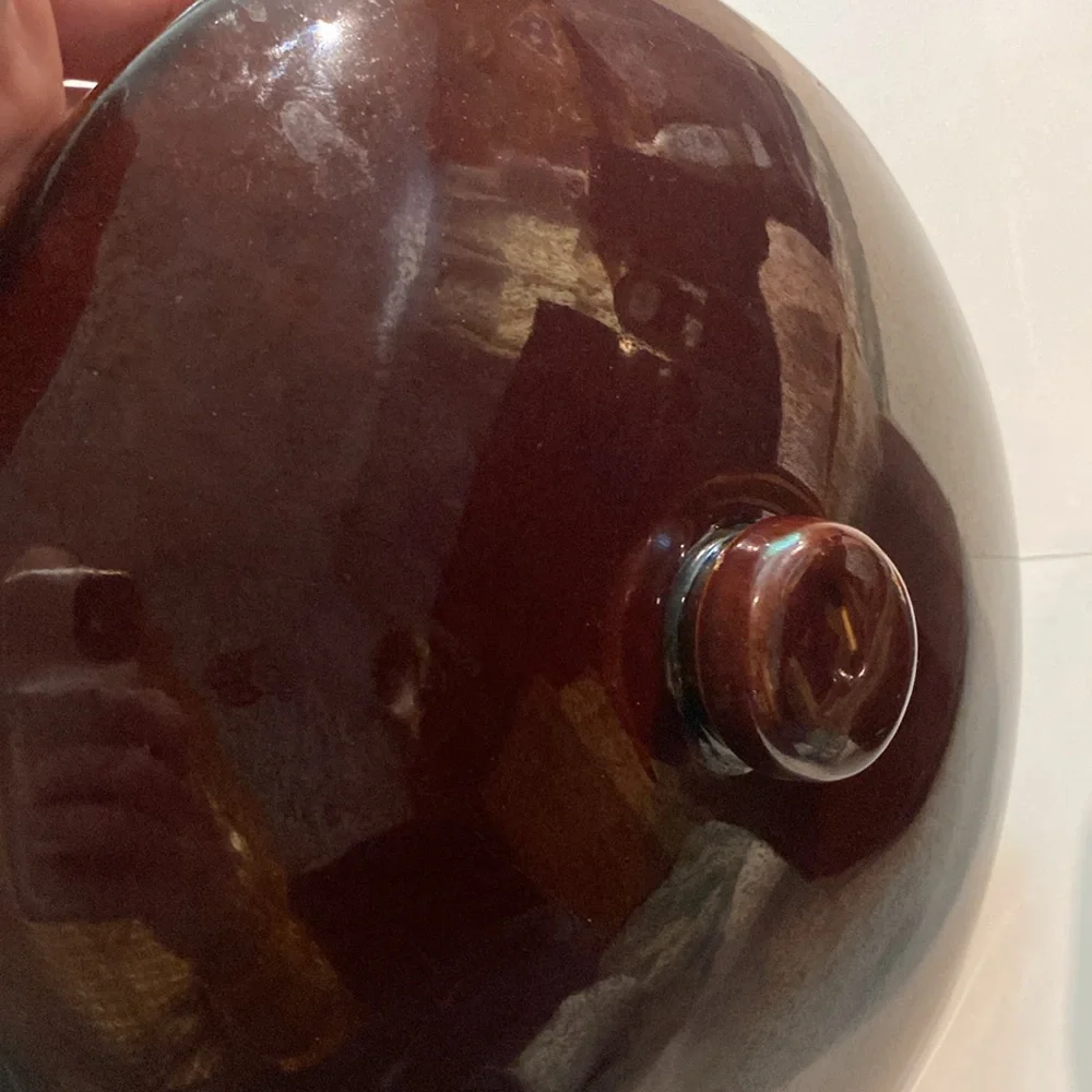 McCoy Brown Drip Glaze Pottery 7076 Bean/Casserole Dish Pot Vintage - Picture 9 of 17